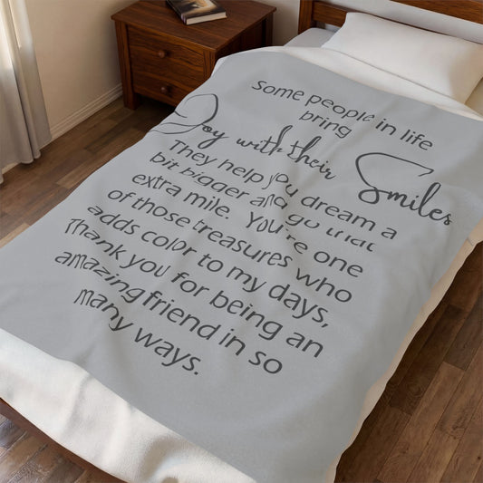 Cozy Gift for Friends, Home Decor, Spiritual Comfort, - Encouragement, Warmth Inspirational Velveteen Plush Blanket