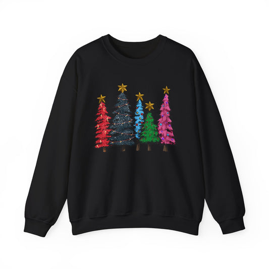 Christmas Tree Sweatshirt, Cozy Holiday Sweater, Festive Winter Apparel, Unisex Gift, Cheerful December Outfit