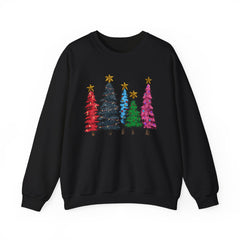 Christmas Tree Sweatshirt, Cozy Holiday Sweater, Festive Winter Apparel, Unisex Gift, Cheerful December Outfit