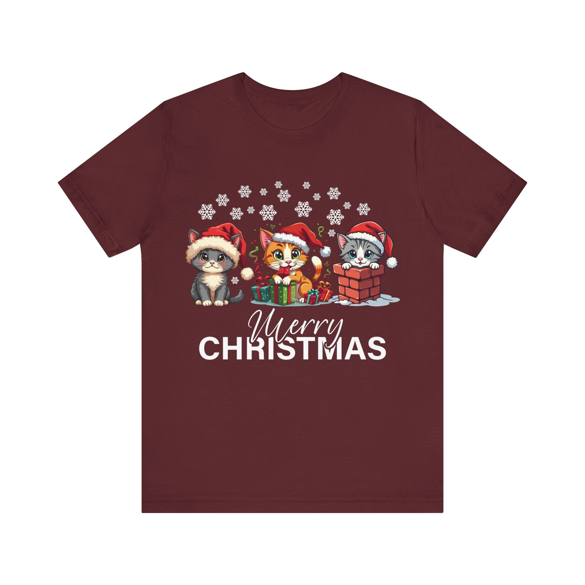 Christmas Cats Tee, Holiday T-shirt - Saldersoncloutier