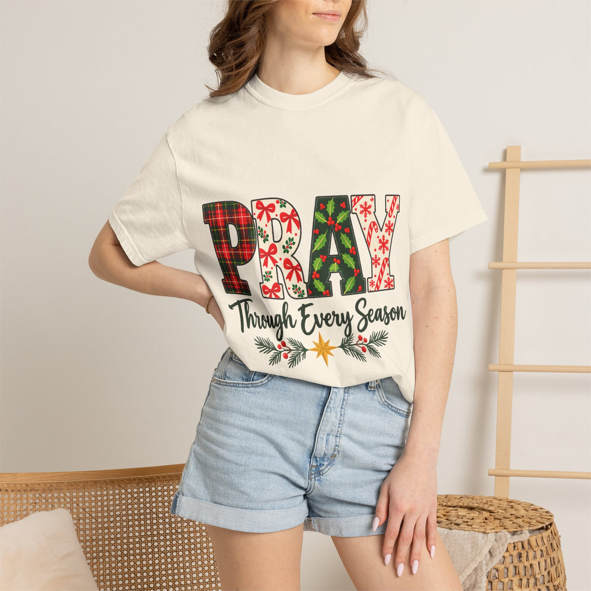 Pray Through Every Season T-Shirt — Faith Christian Tee