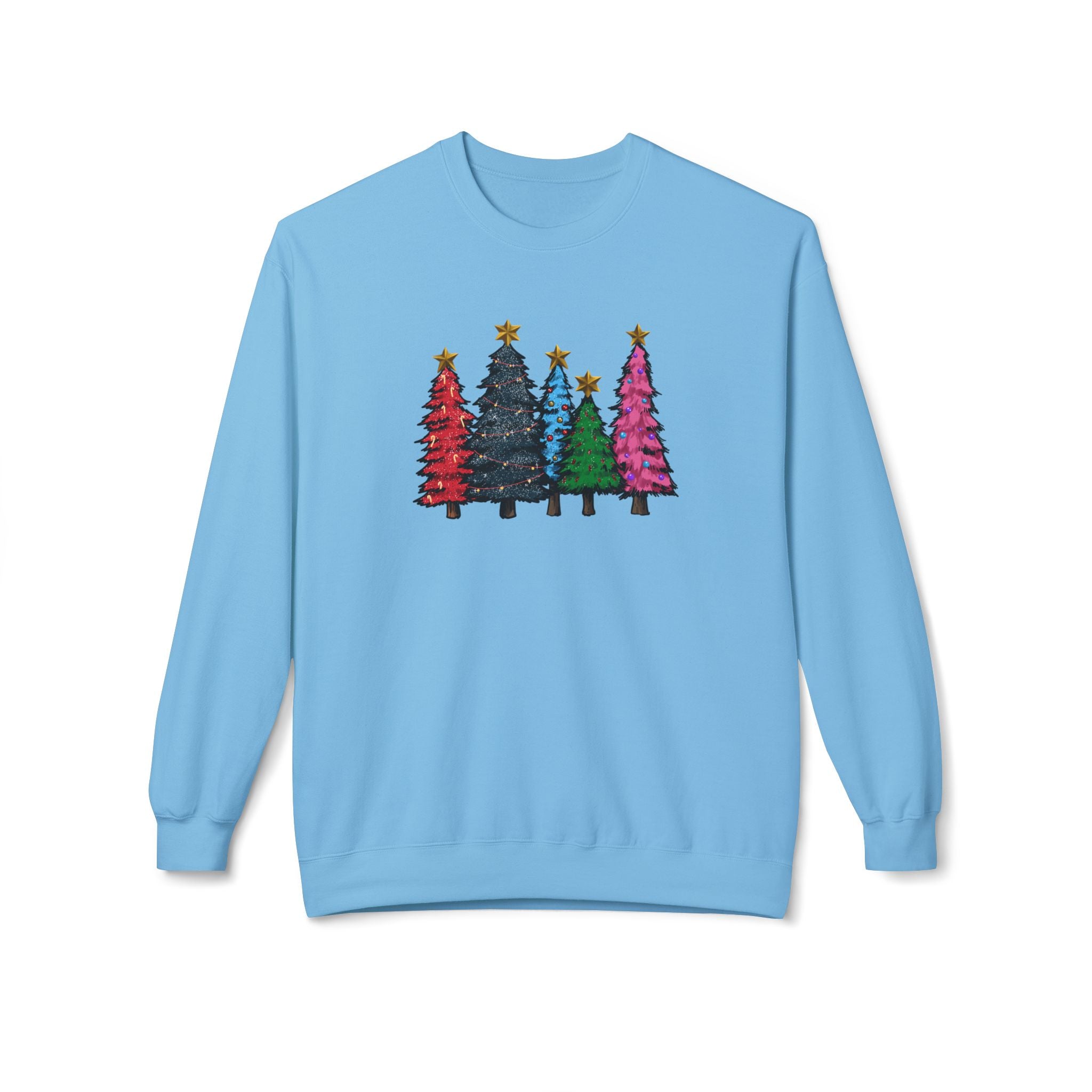 Festive Christmas Tree Sweatshirt, Cozy Holiday Crewneck, Unisex Winter Apparel, Seasonal Gift, Casual Christmas Outfit - Saldersoncloutier