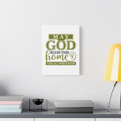 God Bless This Home Canvas Art, Inspirational Wall Decor, Faith-Based Home Blessing, Family Gift, Housewarming Decor - Saldersoncloutier