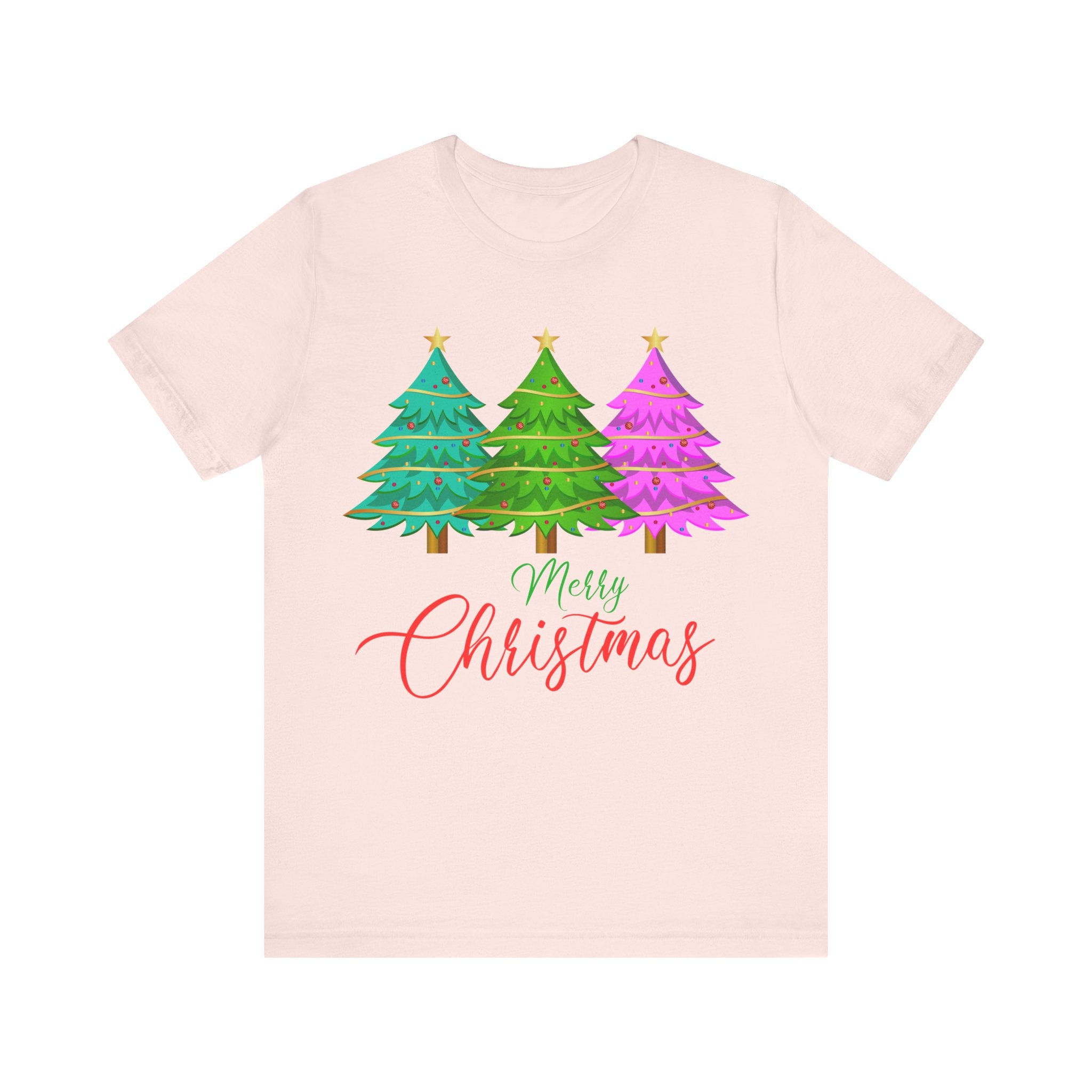Merry Christmas Tree Tee, Holiday T-Shirt, Unisex Holiday Apparel, Cute Christmas Gift, Festive Graphic Tee - Saldersoncloutier