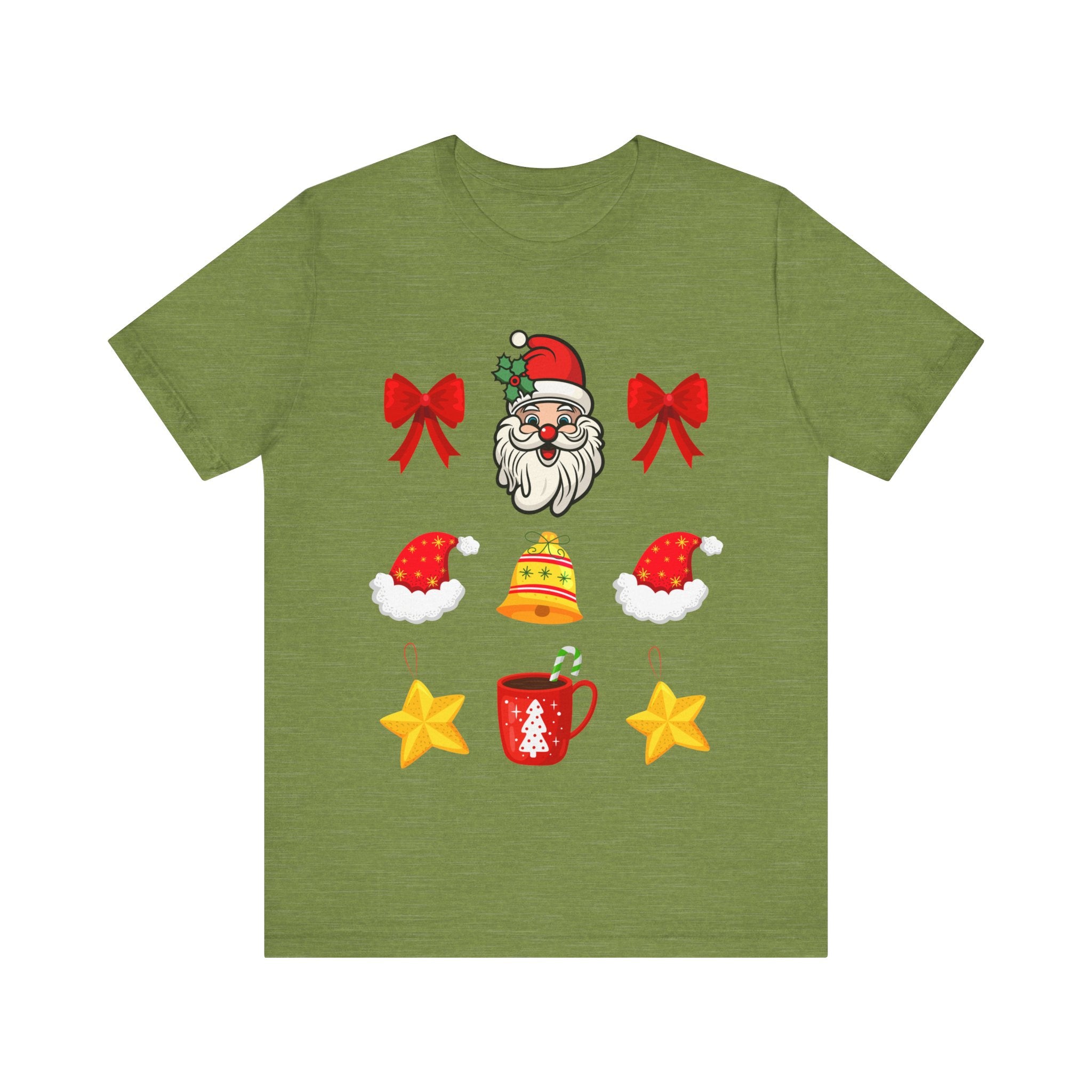 Festive Santa Unisex Tee | Holiday Style, Christmas Shirt, Family Gathering, Gift Idea, Winter Apparel - Saldersoncloutier