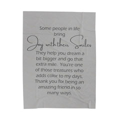 Cozy Gift for Friends, Home Decor, Spiritual Comfort, - Encouragement, Warmth Inspirational Velveteen Plush Blanket