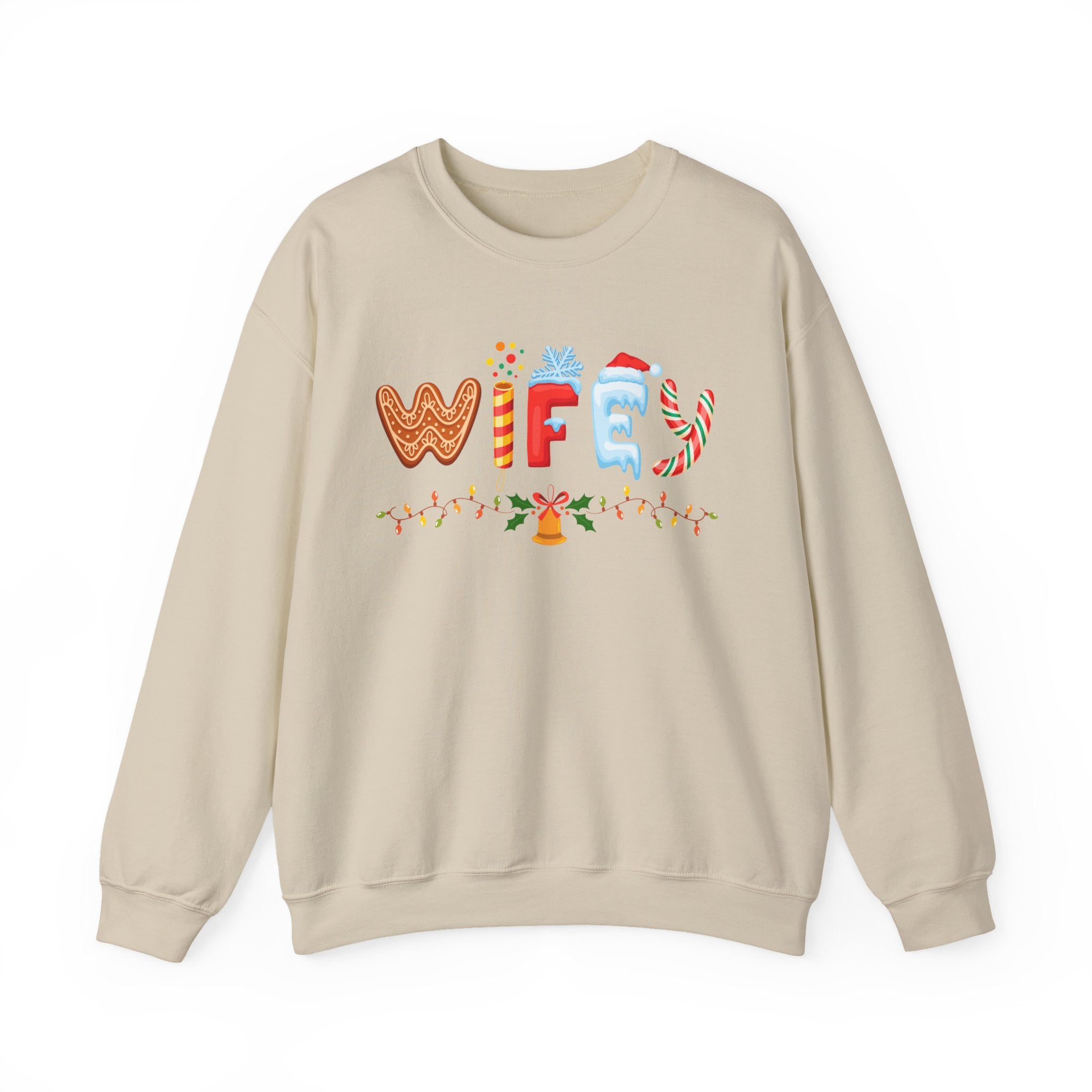 Wifey Crewneck Sweatshirt - Cozy Gift for Newlyweds, Funny Bride Sweatshirt, Wedding Gift, Holiday Apparel, Engaged Couples - Saldersoncloutier
