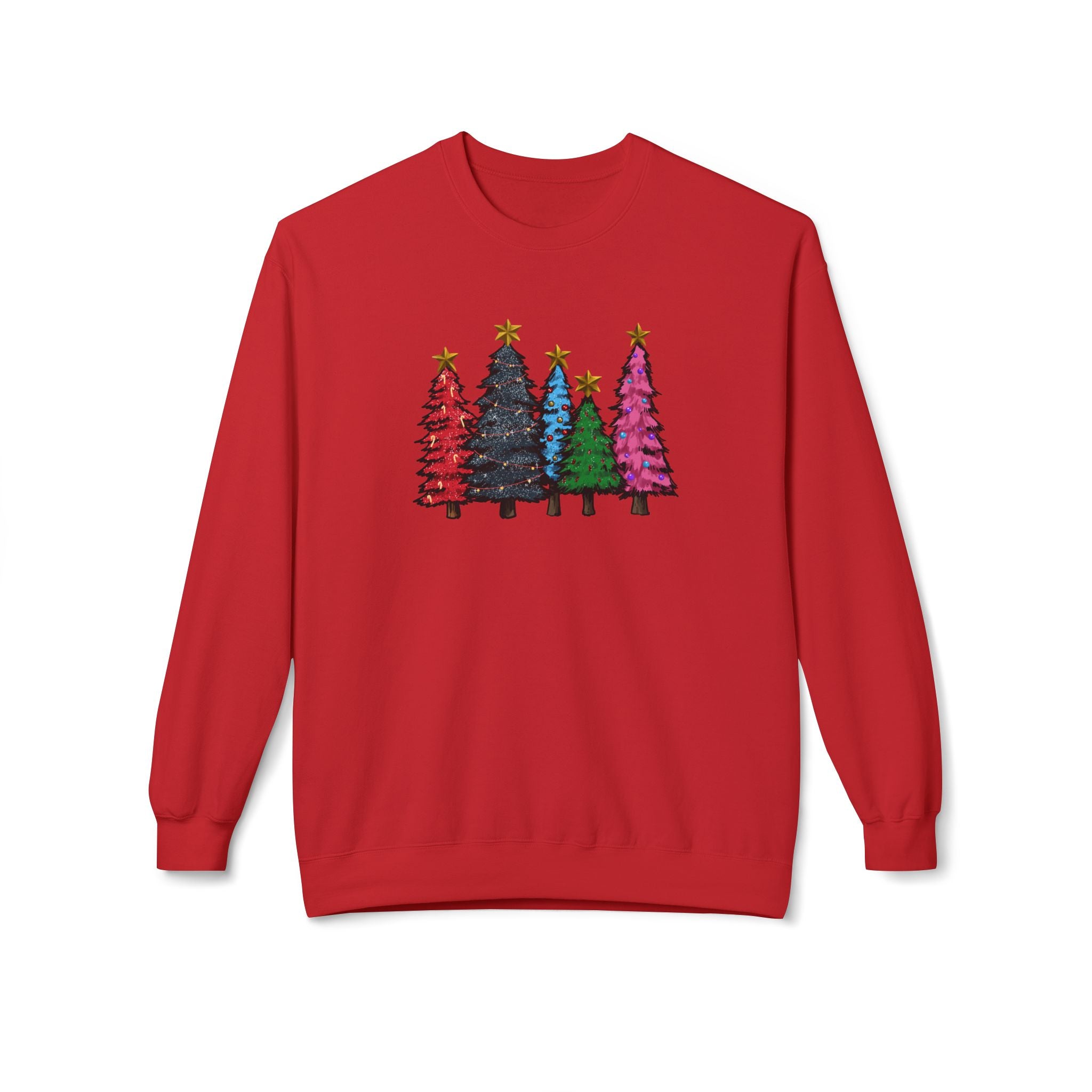 Festive Christmas Tree Sweatshirt, Cozy Holiday Crewneck, Unisex Winter Apparel, Seasonal Gift, Casual Christmas Outfit - Saldersoncloutier