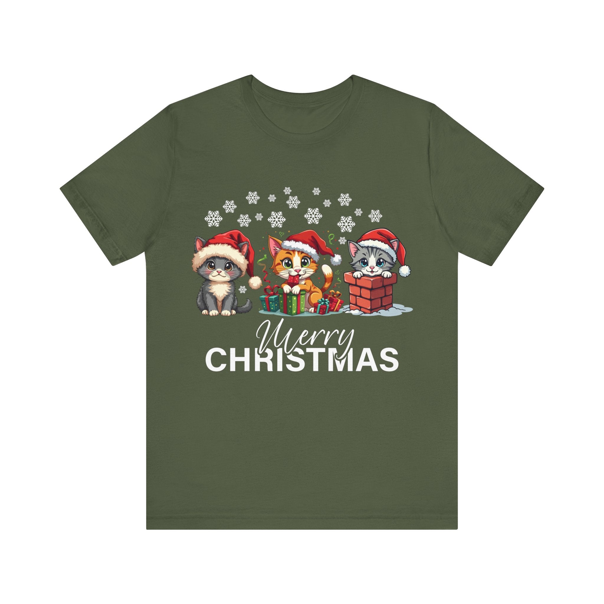 Christmas Cats Tee, Holiday T-shirt - Saldersoncloutier