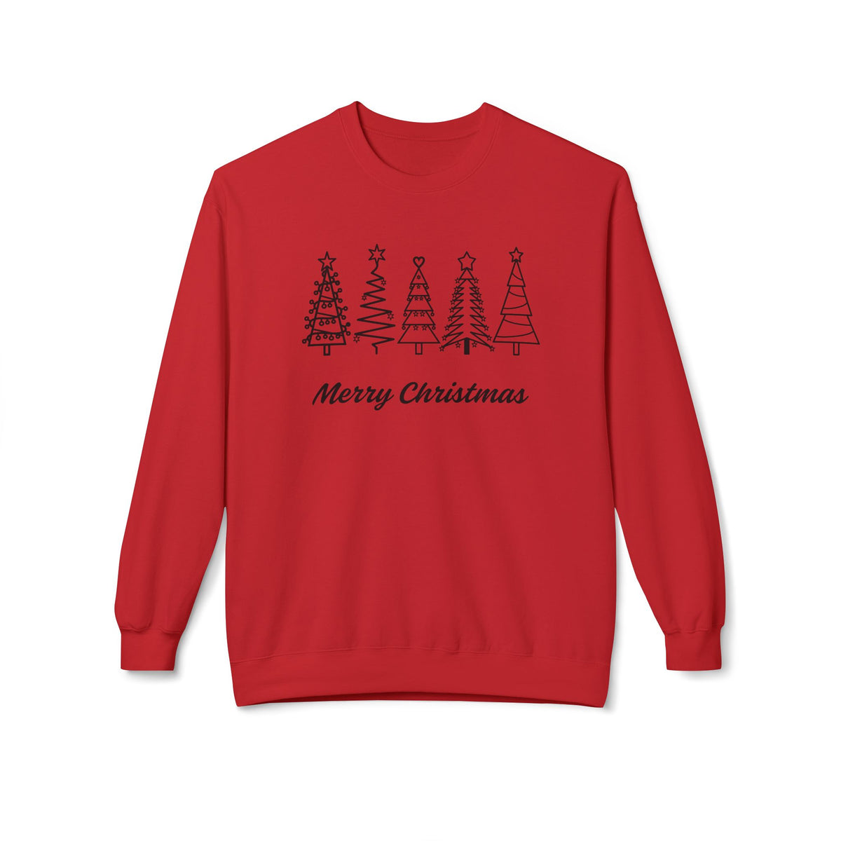 Merry Christmas Crewneck Sweatshirt, Cozy Holiday Gift, Unisex Fleece Top, Festive Wear, Christmas Sweater, Seasonal Apparel - Saldersoncloutier