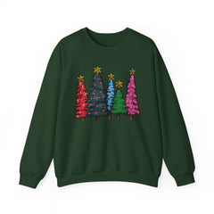 Christmas Tree Sweatshirt, Cozy Holiday Sweater, Festive Winter Apparel, Unisex Gift, Cheerful December Outfit