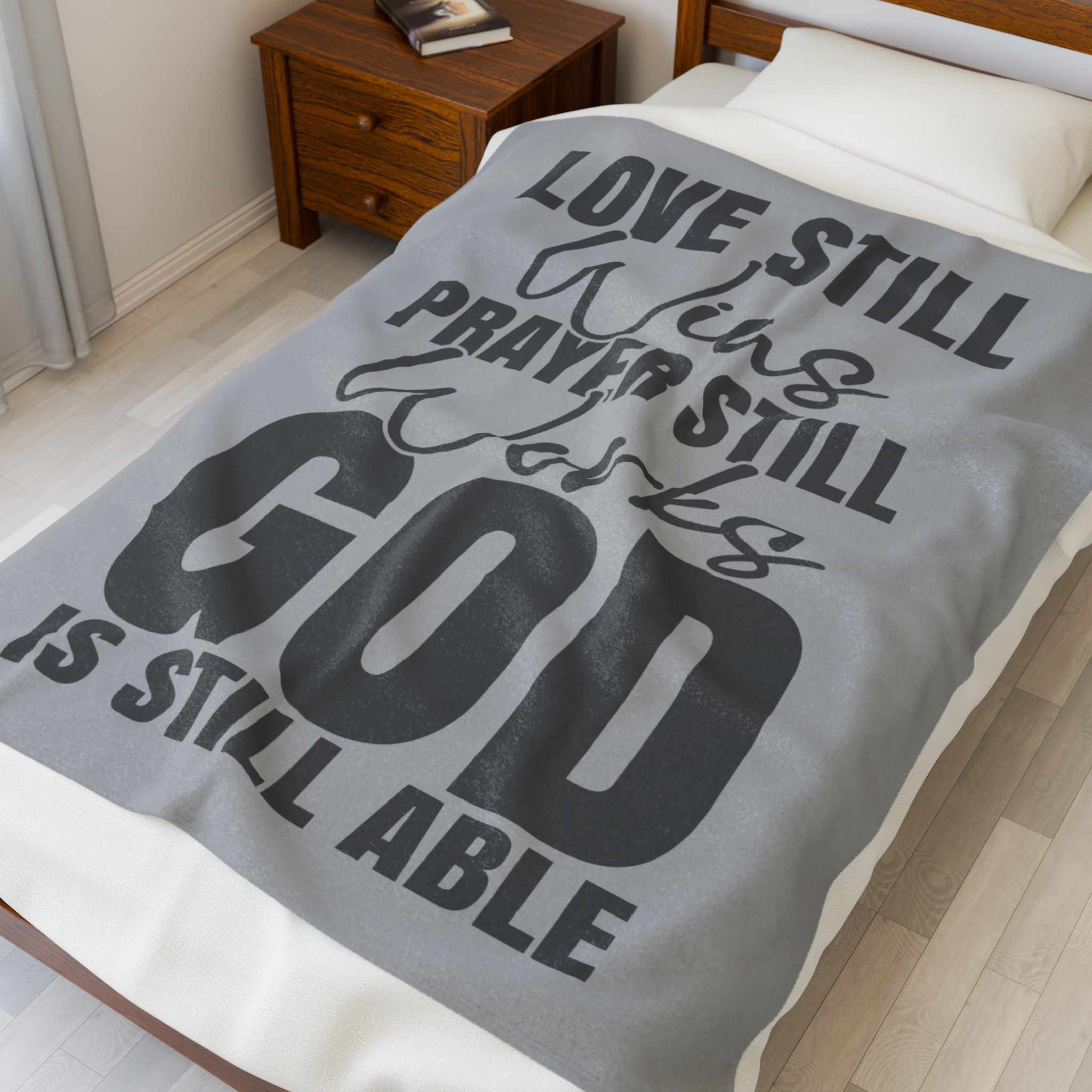 Love Still Wins Inspirational Velveteen Plush Blanket - Cozy Gift for Friends, Home Decor, Spiritual Comfort, Encouragement, Warmth - Saldersoncloutier