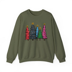 Christmas Tree Sweatshirt, Cozy Holiday Sweater, Festive Winter Apparel, Unisex Gift, Cheerful December Outfit