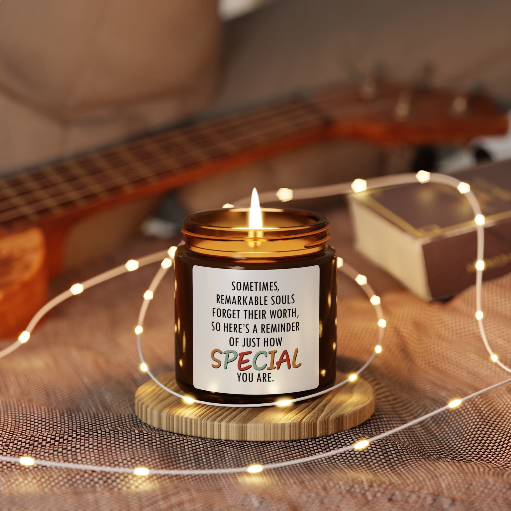 Special You Are Inspirational Scented Soy Candle - "You're Special" Message - Saldersoncloutier