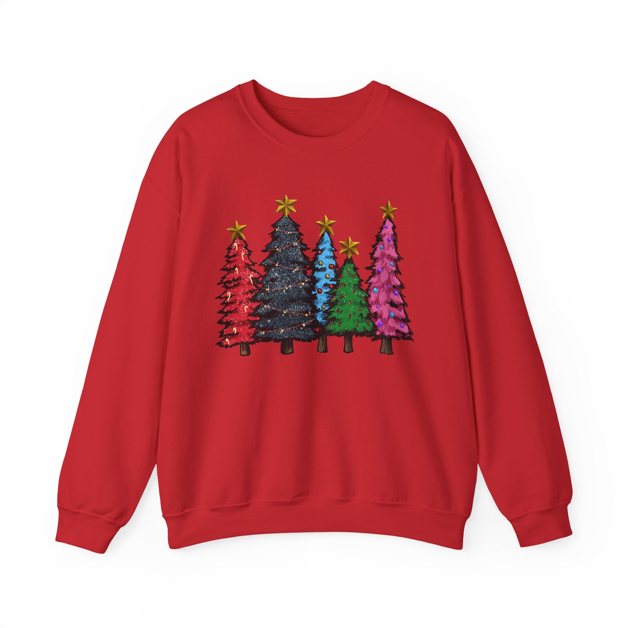 Christmas Tree Sweatshirt, Cozy Holiday Sweater, Festive Winter Apparel, Unisex Gift, Cheerful December Outfit - Saldersoncloutier