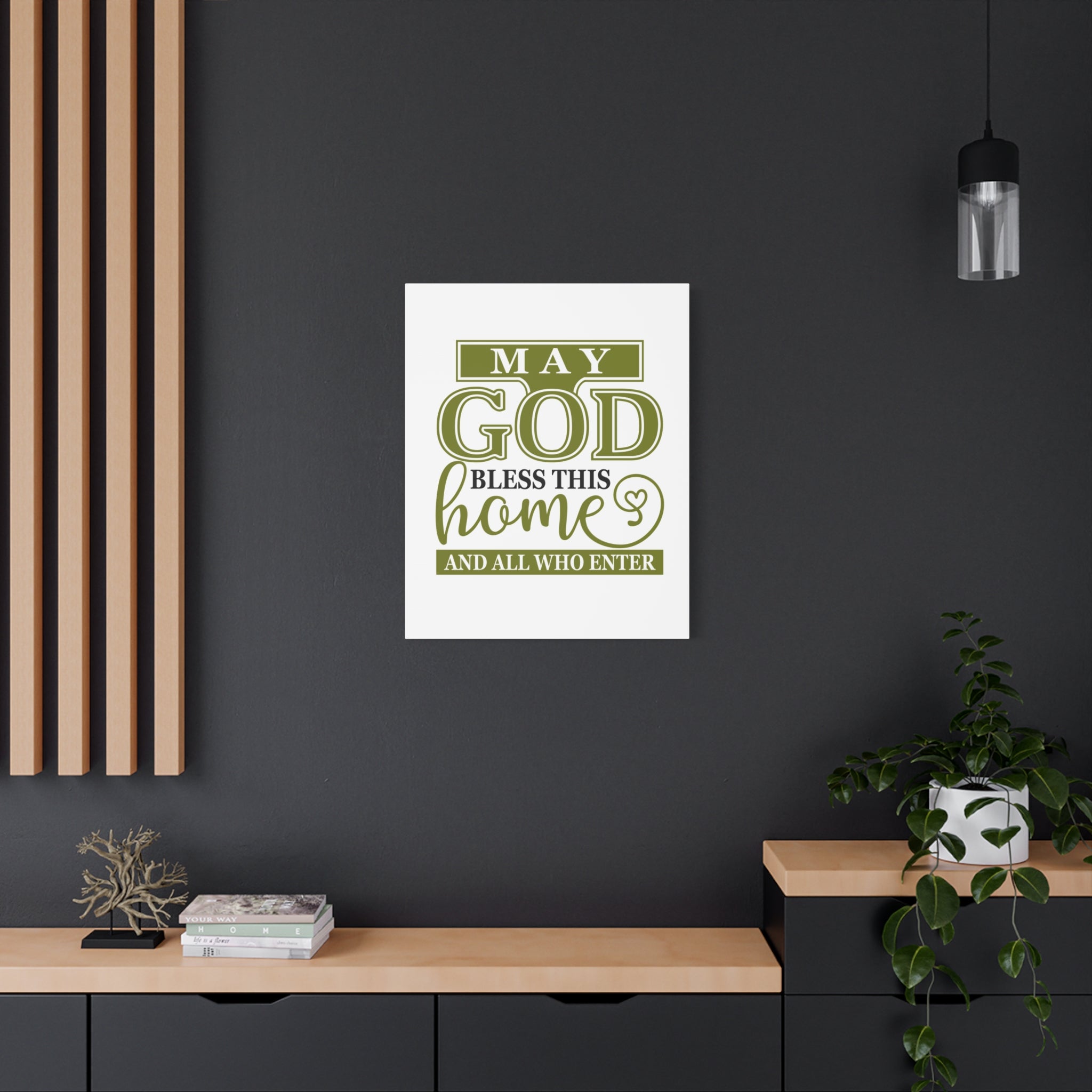 God Bless This Home Canvas Art, Inspirational Wall Decor, Faith-Based Home Blessing, Family Gift, Housewarming Decor - Saldersoncloutier