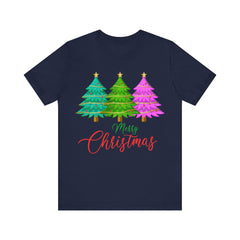 Merry Christmas Tree Tee, Holiday T-Shirt, Unisex Holiday Apparel, Cute Christmas Gift, Festive Graphic Tee - Saldersoncloutier