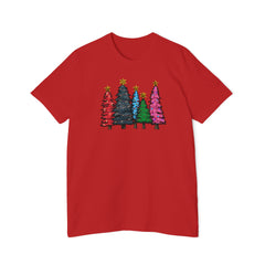 Festive Christmas Tree T-Shirt, Holiday Gift Tee, Unisex Short-Sleeve Shirt, Xmas Apparel, Winter Wear