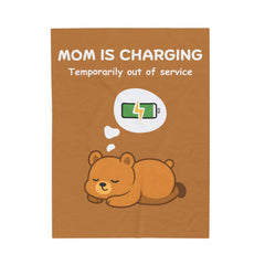 Cozy Mom's Charging Blanket, Funny Mama Bear Plush Throw, Gifts for Mom, Relaxation Decor, Nursery Blanket, Mother's Day Gift - Saldersoncloutier