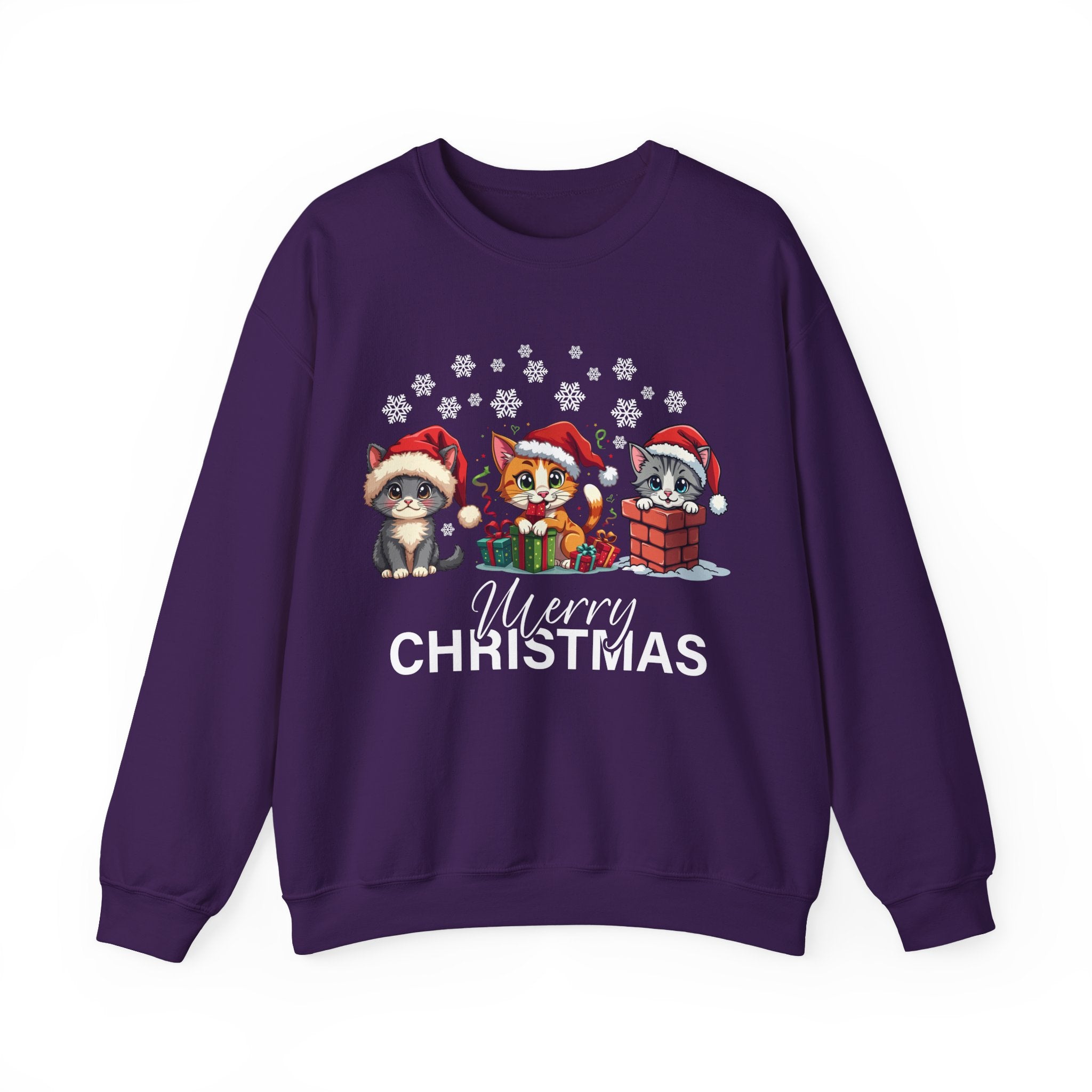 Festive Animal Christmas Sweatshirt, Merry Christmas Crewneck, Holiday Apparel, Unisex Sweatshirt, Pet Lovers Gift, Cozy Winter Wear - Saldersoncloutier