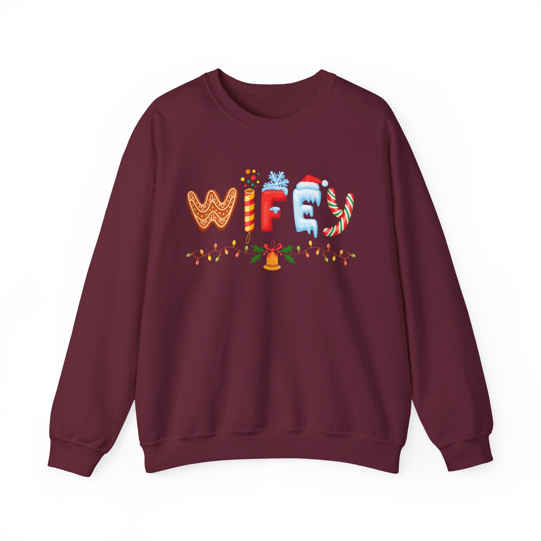 Wifey Crewneck Sweatshirt - Cozy Gift for Newlyweds, Funny Bride Sweatshirt, Wedding Gift, Holiday Apparel, Engaged Couples - Saldersoncloutier