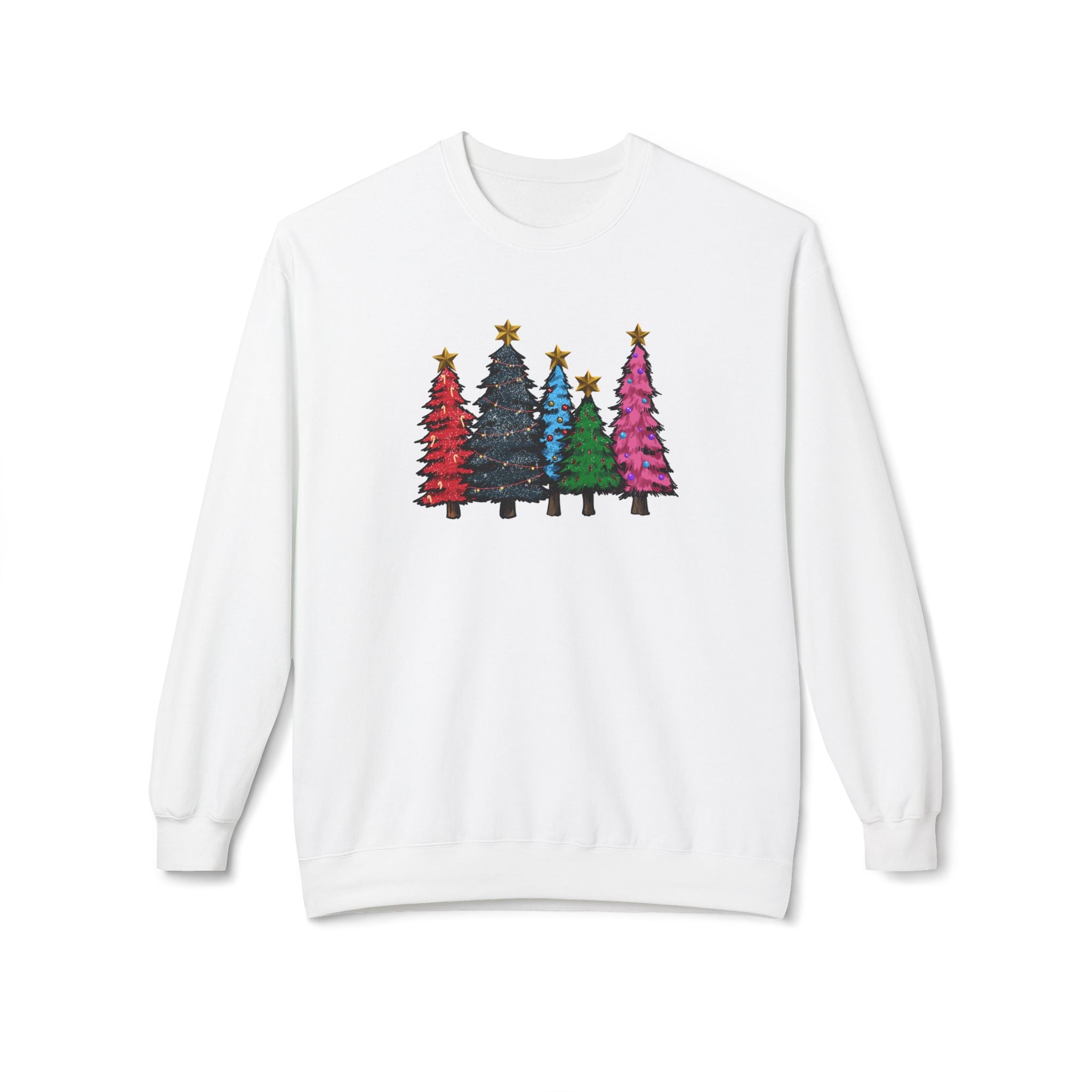 Festive Christmas Tree Sweatshirt, Cozy Holiday Crewneck, Unisex Winter Apparel, Seasonal Gift, Casual Christmas Outfit - Saldersoncloutier