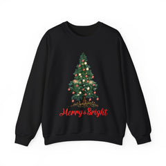 Merry & Bright Christmas Sweatshirt, Holiday Apparel, Festive Crewneck, Cozy Winter Gift, Unisex Christmas Sweater - Saldersoncloutier