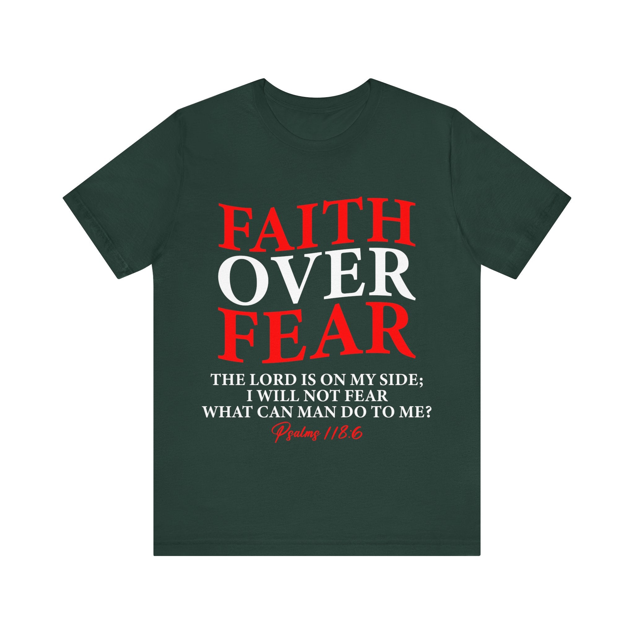 Faith Over Fear Unisex Tee, Inspirational Shirt, Christian Gift, Motivational Apparel, Everyday Casual Wear - Saldersoncloutier
