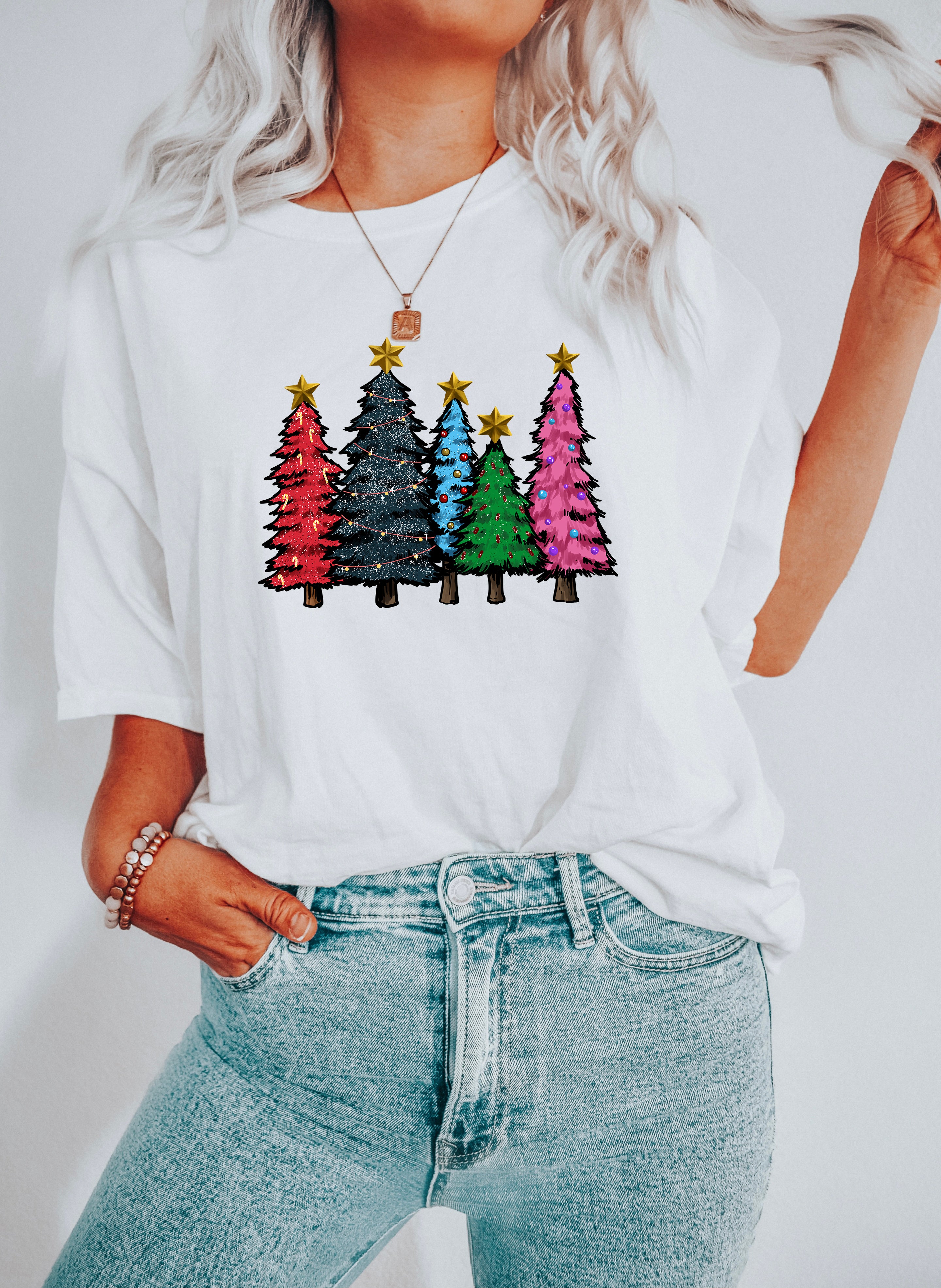 Festive Christmas Tree T-Shirt, Holiday Gift Tee, Unisex Short-Sleeve Shirt, Xmas Apparel, Winter Wear - Saldersoncloutier