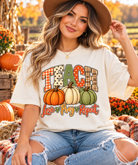 Teacher Fall Pumpkin T‑Shirt — "Teach, Love, Pray, Repeat" Autumn Tee - Saldersoncloutier