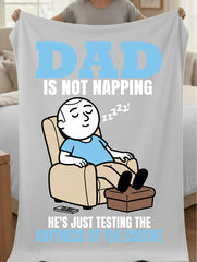 DAD Is Not Nappening Inspirational Velveteen Plush Blanket - Cozy Gift for Friends, Home Decor, Spiritual Comfort, Encouragement, Warmth - Saldersoncloutier