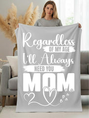Always Need for MOM Inspirational Velveteen Plush Blanket - Cozy Gift for Friends, Home Decor, Spiritual Comfort, Encouragement, Warmth - Saldersoncloutier